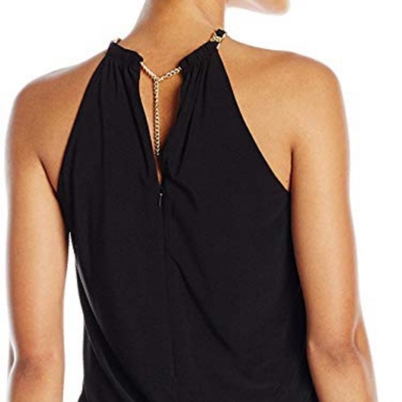 LAUNDRY by Shelli Segal Black Chain Neck Jumpsuit - Picture 5 of 16
